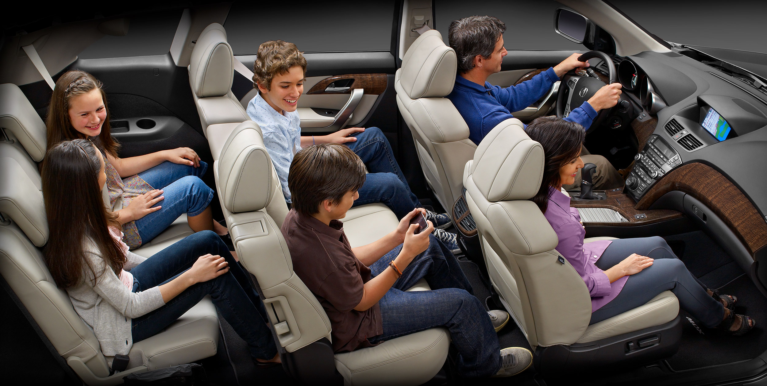 John Early High-End Digital Retouching - Acura MDX With Family of Six Inside